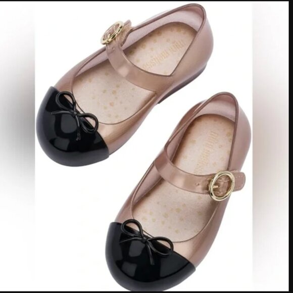 NIB Mini Melissa Sweet Love Cap Ballet Flats - Picture 1 of 2